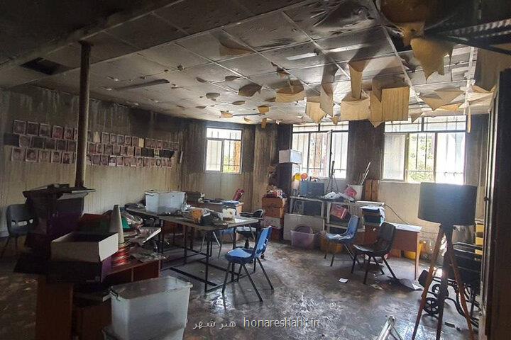 استودیوهای مدرسه تلویزیونی ایران در آتش سوختند
